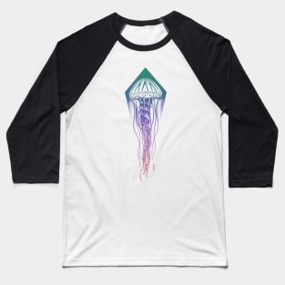 Jellyfish Gradient Design Baseball T-Shirt